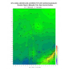 G 17 paftası 1/100.000 ölçekli Havadan Rejyonal Manyetik Haritası