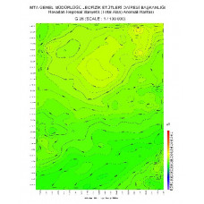 G 26 paftası 1/100.000 ölçekli Havadan Rejyonal Manyetik Haritası