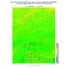G 27 paftası 1/100.000 ölçekli Havadan Rejyonal Manyetik Haritası