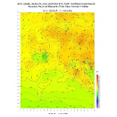 G 37 paftası 1/100.000 ölçekli Havadan Rejyonal Manyetik Haritası