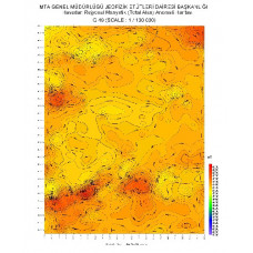 G 49 paftası 1/100.000 ölçekli Havadan Rejyonal Manyetik Haritası