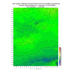 H 21 paftası 1/100.000 ölçekli Havadan Rejyonal Manyetik Haritası