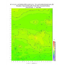 J 42 paftası 1/100.000 ölçekli Havadan Rejyonal Manyetik Haritası