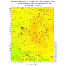 J 49 paftası 1/100.000 ölçekli Havadan Rejyonal Manyetik Haritası