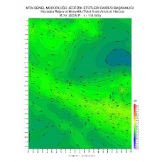 K 29 paftası 1/100.000 ölçekli Havadan Rejyonal Manyetik Haritası