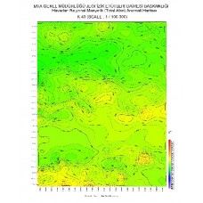 K 43 paftası 1/100.000 ölçekli Havadan Rejyonal Manyetik Haritası