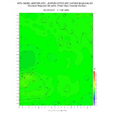 L 38 paftası 1/100.000 ölçekli Havadan Rejyonal Manyetik Haritası
