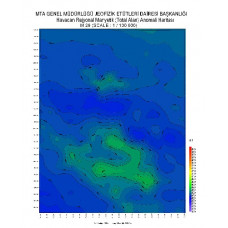 M 29 paftası 1/100.000 ölçekli Havadan Rejyonal Manyetik Haritası