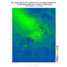M 31 paftası 1/100.000 ölçekli Havadan Rejyonal Manyetik Haritası