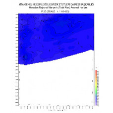 P 25 paftası 1/100.000 ölçekli Havadan Rejyonal Manyetik Haritası