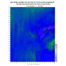 P 35 paftası 1/100.000 ölçekli Havadan Rejyonal Manyetik Haritası
