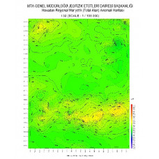 I 32 paftası 1/100.000 ölçekli Havadan Rejyonal Manyetik Haritası