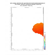 E 16 paftası 1/100.000 ölçekli Rejyonal Gravite (Bouguer Anomali) Haritası