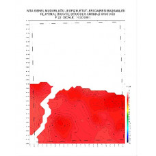 F 22 paftası 1/100.000 ölçekli Rejyonal Gravite (Bouguer Anomali) Haritası