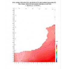 F 26 paftası 1/100.000 ölçekli Rejyonal Gravite (Bouguer Anomali) Haritası