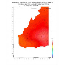 G 16 paftası 1/100.000 ölçekli Rejyonal Gravite (Bouguer Anomali) Haritası
