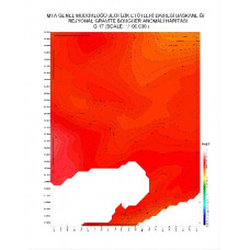G 17 paftası 1/100.000 ölçekli Rejyonal Gravite (Bouguer Anomali) Haritası