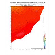G 18 paftası 1/100.000 ölçekli Rejyonal Gravite (Bouguer Anomali) Haritası
