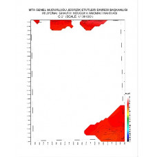 G 21 paftası 1/100.000 ölçekli Rejyonal Gravite (Bouguer Anomali) Haritası