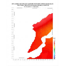H 16 paftası 1/100.000 ölçekli Rejyonal Gravite (Bouguer Anomali) Haritası