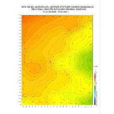 H 24 paftası 1/100.000 ölçekli Rejyonal Gravite (Bouguer Anomali) Haritası
