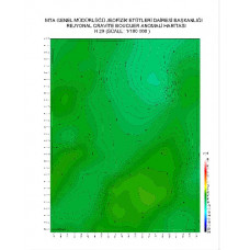 H 29 paftası 1/100.000 ölçekli Rejyonal Gravite (Bouguer Anomali) Haritası