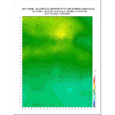 H 37 paftası 1/100.000 ölçekli Rejyonal Gravite (Bouguer Anomali) Haritası