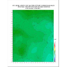 H 39 paftası 1/100.000 ölçekli Rejyonal Gravite (Bouguer Anomali) Haritası
