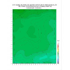 I 34 paftası 1/100.000 ölçekli Rejyonal Gravite (Bouguer Anomali) Haritası