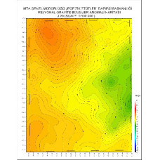 J 20 paftası 1/100.000 ölçekli Rejyonal Gravite (Bouguer Anomali) Haritası