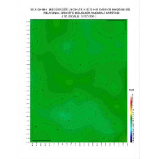 J 30 paftası 1/100.000 ölçekli Rejyonal Gravite (Bouguer Anomali) Haritası