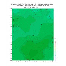 J 34 paftası 1/100.000 ölçekli Rejyonal Gravite (Bouguer Anomali) Haritası