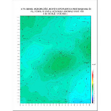 J 36 paftası 1/100.000 ölçekli Rejyonal Gravite (Bouguer Anomali) Haritası