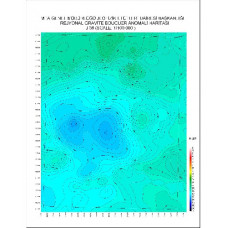 J 38 paftası 1/100.000 ölçekli Rejyonal Gravite (Bouguer Anomali) Haritası