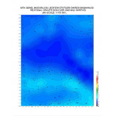 J 46 paftası 1/100.000 ölçekli Rejyonal Gravite (Bouguer Anomali) Haritası