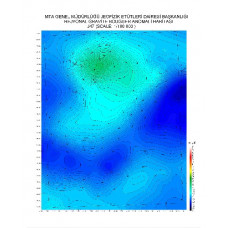 J 47 paftası 1/100.000 ölçekli Rejyonal Gravite (Bouguer Anomali) Haritası