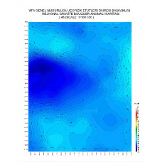 J 48 paftası 1/100.000 ölçekli Rejyonal Gravite (Bouguer Anomali) Haritası