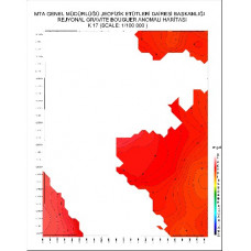 K 17 paftası 1/100.000 ölçekli Rejyonal Gravite (Bouguer Anomali) Haritası