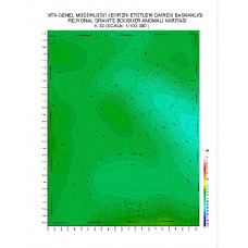 K 32 paftası 1/100.000 ölçekli Rejyonal Gravite (Bouguer Anomali) Haritası