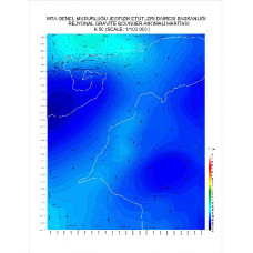 K 50 paftası 1/100.000 ölçekli Rejyonal Gravite (Bouguer Anomali) Haritası