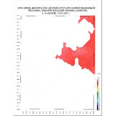L 16 paftası 1/100.000 ölçekli Rejyonal Gravite (Bouguer Anomali) Haritası