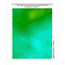 L 32 paftası 1/100.000 ölçekli Rejyonal Gravite (Bouguer Anomali) Haritası