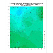 L 35 paftası 1/100.000 ölçekli Rejyonal Gravite (Bouguer Anomali) Haritası
