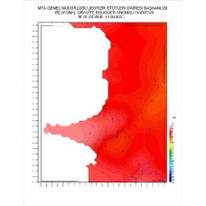M 18 paftası 1/100.000 ölçekli Rejyonal Gravite (Bouguer Anomali) Haritası