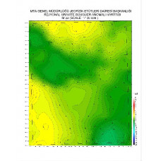 M 22 paftası 1/100.000 ölçekli Rejyonal Gravite (Bouguer Anomali) Haritası