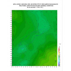 M 24 paftası 1/100.000 ölçekli Rejyonal Gravite (Bouguer Anomali) Haritası