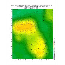M 29 paftası 1/100.000 ölçekli Rejyonal Gravite (Bouguer Anomali) Haritası