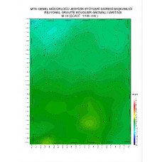 M 33 paftası 1/100.000 ölçekli Rejyonal Gravite (Bouguer Anomali) Haritası