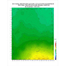 M 35 paftası 1/100.000 ölçekli Rejyonal Gravite (Bouguer Anomali) Haritası