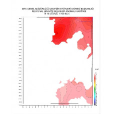 N 18 paftası 1/100.000 ölçekli Rejyonal Gravite (Bouguer Anomali) Haritası